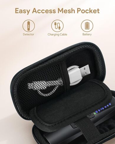 Hidden Camera Detectors Case for Dronewing/abyliee/AOBOCAM, Anti Spy Detector & RF Detector, Compatible with Most Hotel Detectors, Waterproof Shockproof Protective Travel Storage Bag with Carabiner in Kuwait