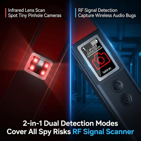 Hidden Camera Detector, Portable RF Signal and Magnetic GPS Tracker Finder, HD Display, Anti Spy Bug Detector for Hotel, Airbnb, Travel Privacy Protection in Kuwait