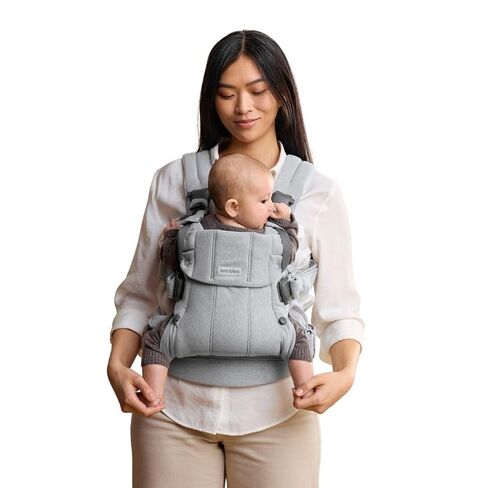 BabyBjörn Baby Carrier Harmony, Silver, 3D Mesh | 3-in-1 Ergonomic Baby Carrier; Newborn, Facing-in, Outward-Facing, and Back Carrying Positions Supported (7-40 lbs), Newborn to Toddler in Kuwait