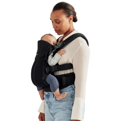 BabyBjörn Baby Carrier Harmony, Silver, 3D Mesh | 3-in-1 Ergonomic Baby Carrier; Newborn, Facing-in, Outward-Facing, and Back Carrying Positions Supported (7-40 lbs), Newborn to Toddler in Kuwait