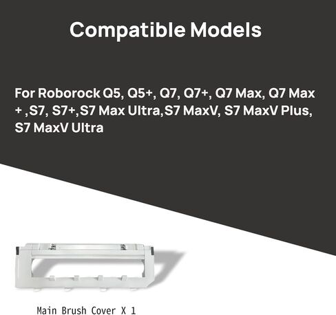 Main Brush Cover Compatible with Roborock S7,Q5,Q7 Robot Vacuum | Replacement Main Brush Cover Compatible with Roborock S7,Q5, Q5+, Q7, Q7 Max, Q7 Max+ Robot Vacuum in Kuwait