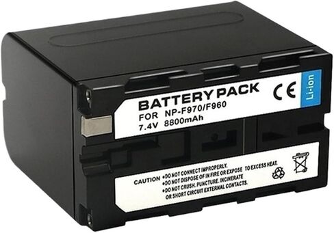 8800mAh NP-F960 NP-F970 NP F960 NP F970 Battery, Dual Charger, Compatible For Sony CCD-RV100 DCR-SC100 SC55 SC65 TR3000 TR3300 Camera(SET B) in Saudi Arabia