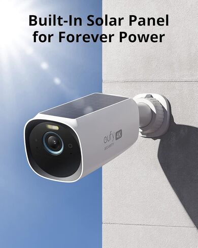 eufy Security eufyCam S330 (eufyCam 3), 2-Cam Kit, 4K Solar (Renewed) | Forever Power Solar Panel, AI Face Recognition, Expandable Local Storage, No Monthly Fee, Outdoor Wireless in Kuwait