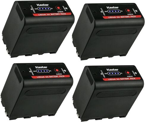 Kastar 4 Pack Battery Replacement for Sony NP-F980 Pro NP-F960 NP-F970 MVC-CD1000 MVC-CD400 MVC-CHF81 MVC-CKF81 MVC-FD100 MVC-FD200 MVC-FD5 MVC-FD51 MVC-FD7 MVC-FD71 MVC-FD73 MVC-FD75 MVC-FD81 in Kuwait