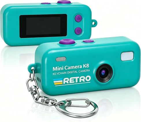 1080P Keychain Camera with 8GB Card, Retro 2MP Mini Digicam in Kuwait