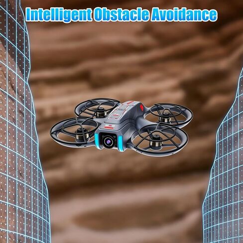 OBEST Drone with Camera, 4.5-inch Screen Remote Control, Smart Obstacle Avoidance, 90-Degree Adjustable Camera, SD Card Included, 2 Batteries, Suitable for Adults and Beginners in Kuwait