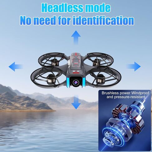 OBEST Drone with Camera, 4.5-inch Screen Remote Control, Smart Obstacle Avoidance, 90-Degree Adjustable Camera, SD Card Included, 2 Batteries, Suitable for Adults and Beginners in Kuwait