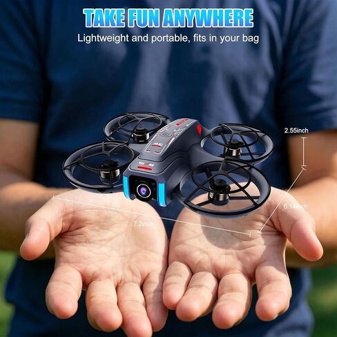 OBEST Drone with Camera, 4.5-inch Screen Remote Control, Smart Obstacle Avoidance, 90-Degree Adjustable Camera, SD Card Included, 2 Batteries, Suitable for Adults and Beginners in Kuwait
