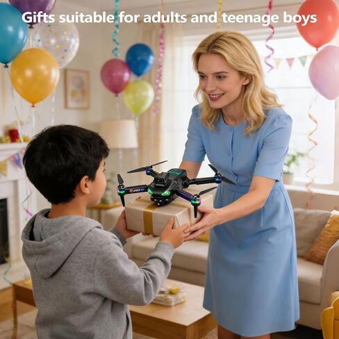 Drone with camera, screen on controller, drone with obstacle avoidance | Drone with camera 2 Batteries, Optical Flow Positioning, One-Touch Takeoff/Landing, drone with camera for kids, Red in Kuwait