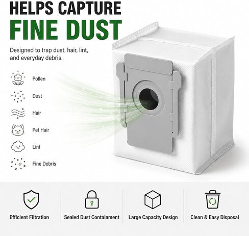 32Pcs i7 i7+ i3 i3+ i4 i4+ i5 i5+ i6 i6+ i8 i8+ E5 E6 E7 Replacement Parts | NOT Fit the Combo J7+ J9+, Compatible with iRobot Roomba, 32 Set with Roller, Filter, Dust Bag and Side Brush Accessories in Saudi Arabia