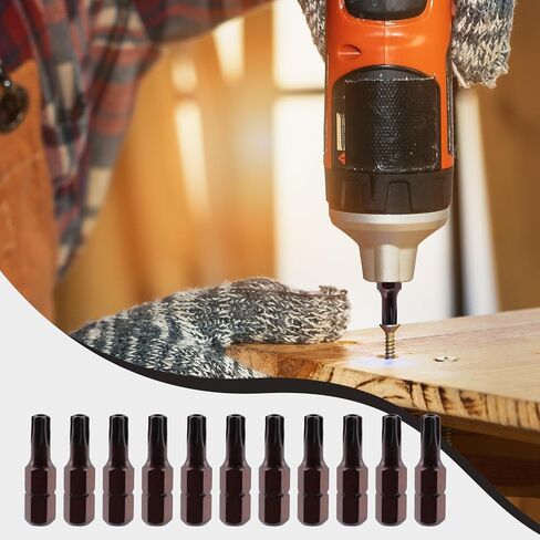Antrader T20 Torx Impact Screw Driver Bits Magnetic Torx Screwdriver Bits 1" Length 1/4" Hex Shank 12 Pcs in Kuwait