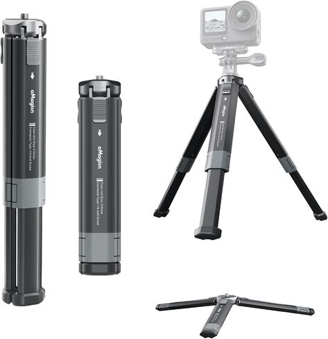 Metal Mini Tripod for Insta360 Luna Ultra/DJI Osmo Pocket 4P Accessories | Extendable Desktop Stand with 1/4" Screw, 3KG/6.6LB Load Capacity, Compact Vlogging Camera Tripod for Insta360 & Osmo Action in Kuwait
