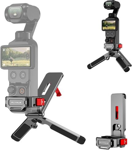 Magnetic Tripod Stand for DJI Osmo Pocket 4/3 Accessories | Aluminum Alloy Foldable Expansion Stand, with Hidden Mantis Hook, Cold Shoe, Desktop Handheld Hanging Vlog Tripod Mount in Kuwait