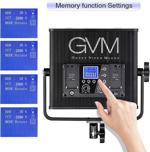 GVM 40W LED Panel Light Kit with Stands, 3200K-5600K Bi Color Photography Light with Remote Controller, 2 Packs Video Light for Studio Photography, YouTube, and Live Streaming, CRI 97+ in Kuwait