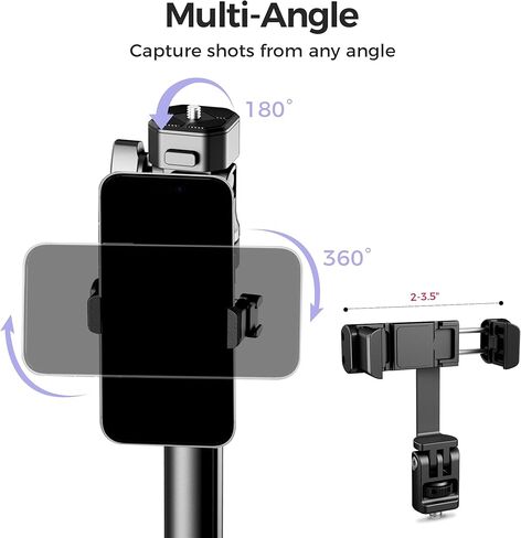 LK56 84" Auto Pop-Up Light Stand, Ultra-Fast Setup Travel Tripod with 1/4" Screw & Phone Holder, Aluminum Alloy Photography Stand for Ring Light, Video Lights, DSLR Camera, Max Load 20lbs in Kuwait