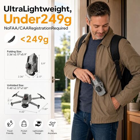 M24 MAX Drones with 8K Camera for Adults, Drone with 4.5 inch Touchscreen | 90 Mins Flight Time, 3KM Long Control Range, One-Key Airdrop, 360° Obstacle Avoidance, Auto Return Drone for Beginner Gift in Kuwait