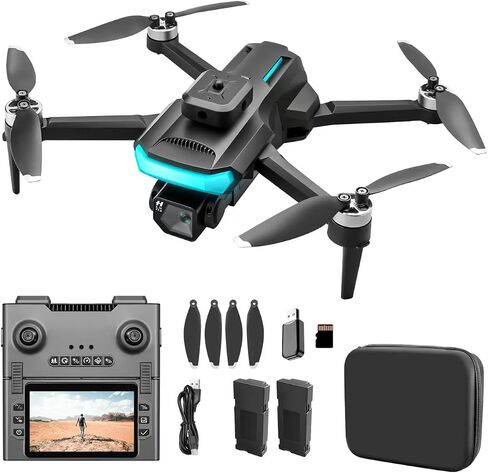 KMAX Drone with Camera for Adults Beginners, 2K Foldable RC Drone Gift | with 4.3" HD Display, Obstacle Avoidance, Altitude Hold, One-Key Return, 40 Mins Flight Time, , Easy to Fly Beginners Drone in Kuwait