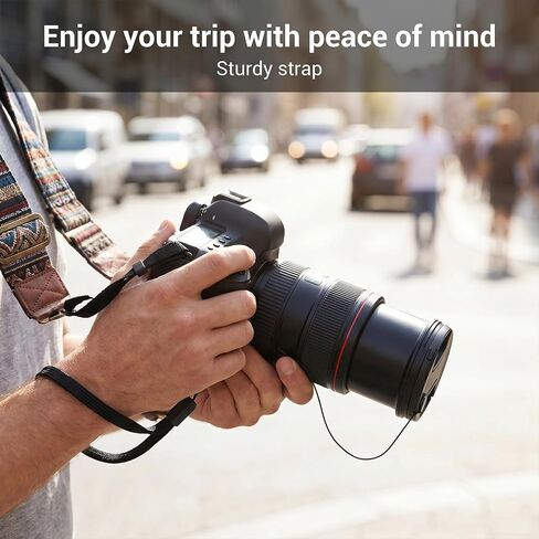 5 PCS Lens Cap Leash, Anti-Lost Lens Cap Keeper with Elastic String, Camera Caps Tether for Nikon Sony Sigma and Others SLR DSLR SLR Mirrorless Cameras in Kuwait