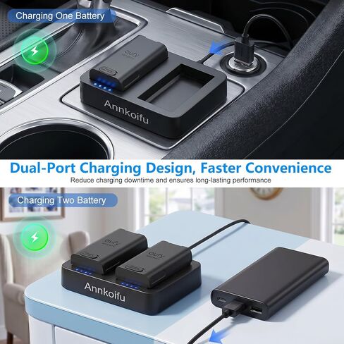 Battery Charger for Eufy Video Doorbell E340/C31, Dual Battery Charger Station for Eufy Doorbell Rechargeable Battery (Batteries NOT Included) in Kuwait