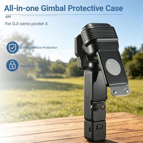 Gimbal Screen Protective Cover Case for DJI Osmo Pocket 4 Accessories | Flip Hard Case, Hard Shell Gimbal Guard, Portable, Shock-resistant, Dust-proof, for Travel & Daily Use in Kuwait