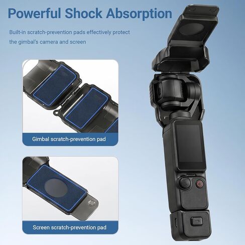 Gimbal Screen Protective Cover Case for DJI Osmo Pocket 4 Accessories | Flip Hard Case, Hard Shell Gimbal Guard, Portable, Shock-resistant, Dust-proof, for Travel & Daily Use in Kuwait