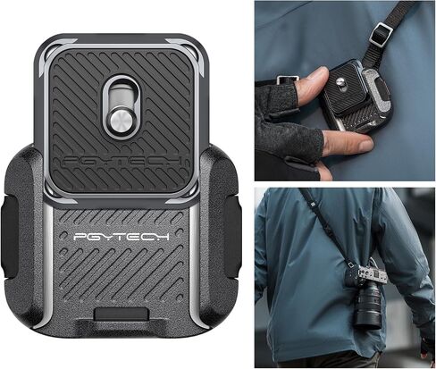 PGYTECH Camera Shoulder Strap Mount Quick Release Clamp & Plate Kit | Aluminum Alloy Arca Swiss Plate Camera Adapter Base for Shoulder Straps Tripods Stabilizers (Clamp+Plate) in Kuwait