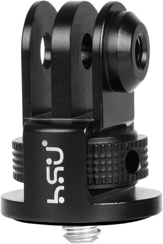 HSU Aluminum Camera Tripod Mount Adapter, 1/4"-20 Camera Mount (Black) | for GoPro Hero 13/12/11/10/9/8/7 Insta360 X3/X2/X/RS/R, Osmo Action, and Other Cameras ( 2 Pack) in Kuwait