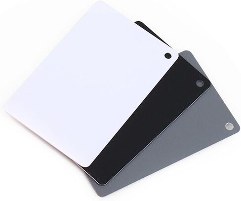White Balance Card Set, 3 in 1 18% Gray Cards Custom Color Calibration Grey White Balance Card, Gray, White, Black in Kuwait