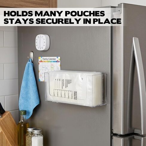 Magnetic Breastmilk Storage Bag Organizer Strong Magnetic & Wall Mount Milk Bag Holder Compatible with Lansinoh Medela Momcozy All Breast Milk Bags Space Saving Fridge Freezer Storage in Saudi Arabia