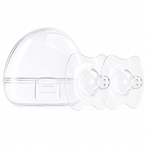 Nipple Shields for Breastfeeding, Nippleshield, 100% Food-Grade Silicone, Gentle & Soft for Nursing Moms, BPA/BPS-Free, Includes Carry Case, 13mm, 2 Count in Kuwait