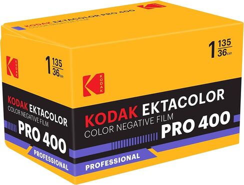Kodak Ektacolor Pro 400 Color Negative Film (35mm Roll Film, 36 Exposures) - 2-Pack with Microfiber Cleaning Cloth in Kuwait