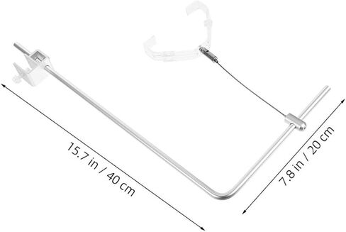 BESTYASH Aquarium Fish 2pcs Adjustable Tank Light Stand and Holder Bracket Aluminum Alloy Silver with Installation for Freshwater Saltwater Tanks in Kuwait