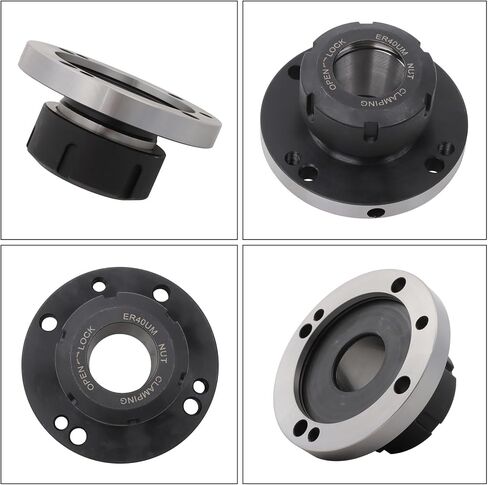 findmall ER40 Collet Chuck, 100mm Diameter Carbon Steel Lathe Chuck | 0.005 Inch Accuracy, for CNC Milling Machine in Kuwait