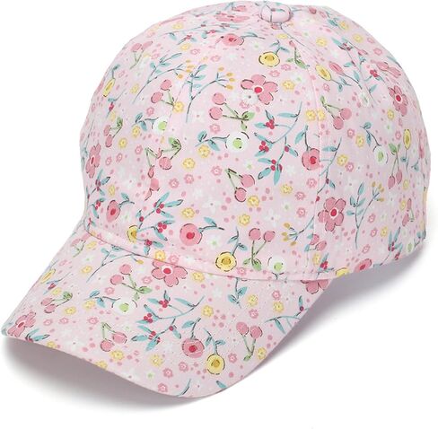 Kids Girls Flower Baseball Cap Toddler Trucker Hat Outdoor Summer Sun Hat | Age for 3-6T in Kuwait
