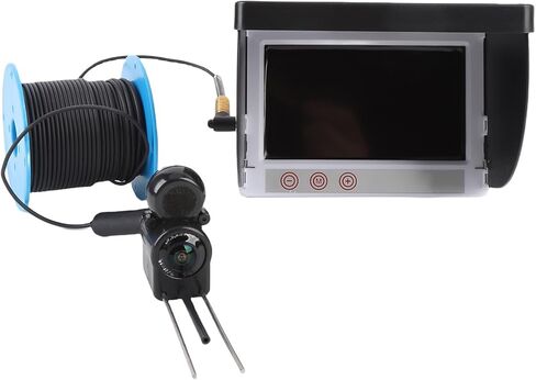 Portable 1080P Underwater Fish Finder Camera, 4.3 Anti Screen, 30m Long Cable, Temp Sensor for Ice Fishing and Aquaculture in Kuwait