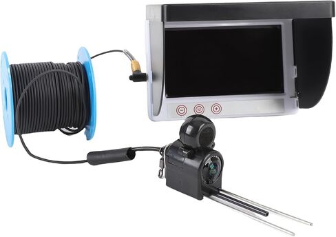 Portable 1080P Underwater Fish Finder Camera, 4.3 Anti Screen, 30m Long Cable, Temp Sensor for Ice Fishing and Aquaculture in Kuwait