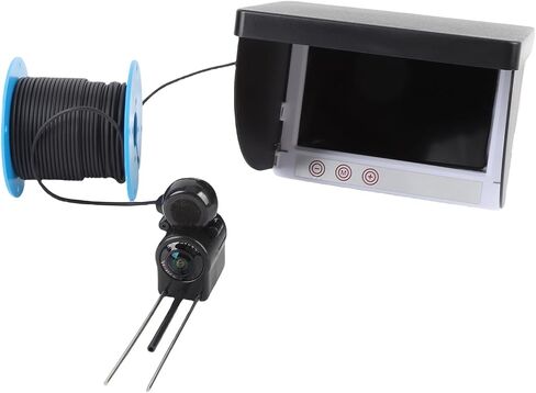 Portable 1080P Underwater Fish Finder Camera, 4.3 Anti Screen, 30m Long Cable, Temp Sensor for Ice Fishing and Aquaculture in Kuwait
