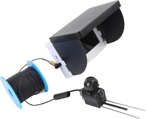 Portable 1080P Underwater Fish Finder Camera, 4.3 Anti Screen, 30m Long Cable, Temp Sensor for Ice Fishing and Aquaculture in Kuwait