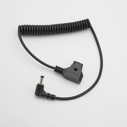 D-Tap to DC 5.5 2.5mm or 2.1mm 12V Right Angle Coiled Power Cable Compatible with KiPRO LCD Monitors, SmallHD, Lectrosonic, Blackmagic, Atomos Shogun Inferno, in Kuwait
