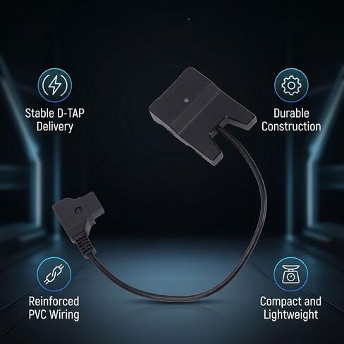 ASHATA WB37 Dummy Battery D TAP Power Cable for Monitor B Type Port with Reinforced PVC Durable Connectors in Kuwait
