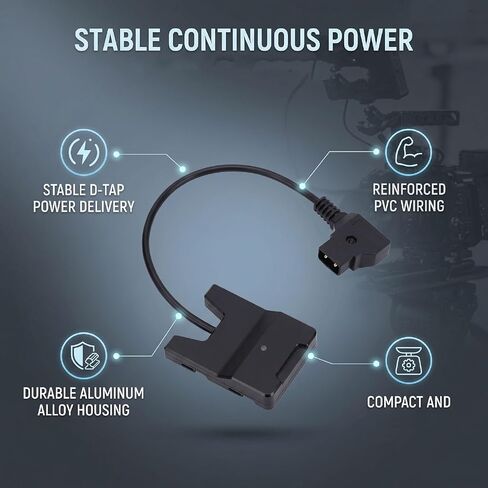 ASHATA WB37 Dummy Battery D TAP Power Cable for Monitor B Type Port with Reinforced PVC Durable Connectors in Kuwait