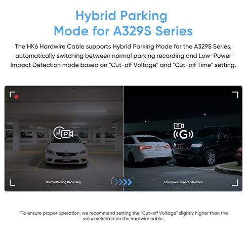 【HK6+ 2PCS MICRO3 Fuse】 VIOFO Type-C HK6 Acc Hardwire Cable for A329S Series / A119M Pro, Support Hybrid Parking Mode, Automatic Voltage Display, Low Power Consumption in Kuwait