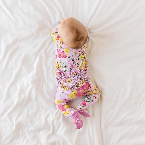 Posh Peanut Gaia - Footie Ruffled Zippered One Piece - 3-6 months in Kuwait