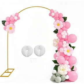 Metal Wedding Arch Stand for Ceremony Large Backdrop Stand Arch Frame with Base for Birthday Party Baby Shower Balloon Arch Decorations in 2.1x2.4m in Saudi Arabia