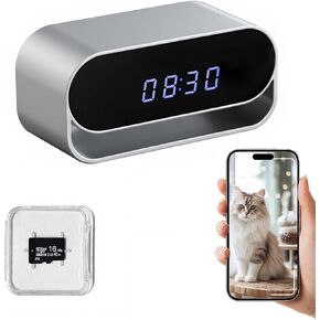 ULar Clock Camera 4K with Night Vision + 16GB Card in Saudi Arabia