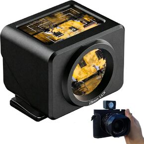 Optical Waist Level Viewfinder, 28mm External Camera Viewfinder, with 35/50 Frame Lines, Detachable Anti-Glare Hood, Precise Framing in Street & Low-Angle Shooting in Kuwait