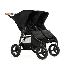 Bumbleride Indie Twin Double Stroller - Side-by-Side Seating with Narrow Design, Smooth Air-Filled Ride, Compact Fold, UPF 45+ Canopy & PFAS-Free - Black in Kuwait