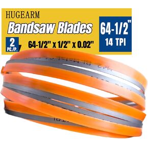 64-1/2'' Bandsaw Blades 2 Pack, Metal Cutting, Bi-Metal M42, 14/18 TPI | 64-1/2 x 1/2 x 0.02 Inch, Band Saw Blades in Saudi Arabia