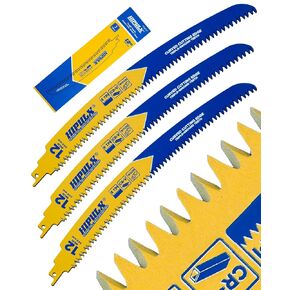 9-Inch Japanese Teeth Reciprocating Saw Blades, 6 TPI Curved Cutting Edge Sawzall Pruning Blade for Wood Cutting, Curved & Triple-Ground Teeth Design for Fast, Smooth Cuts for Trimming (3 PCS) in Saudi Arabia