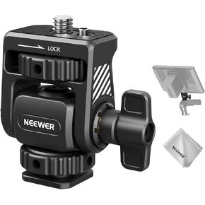 NEEWER Camera Field Monitor Mount Holder Bracket, 360° Swivel 180° Tilt Adjustable with 1/4" & 3/8" Screw Anti Twist Compatible with Atomos Ninja 5" & 7" Compatible with SmallRig Camera Cage, MA022 in Kuwait